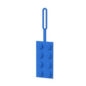 lego 5005543 etiquette de bagage bleue 2x4