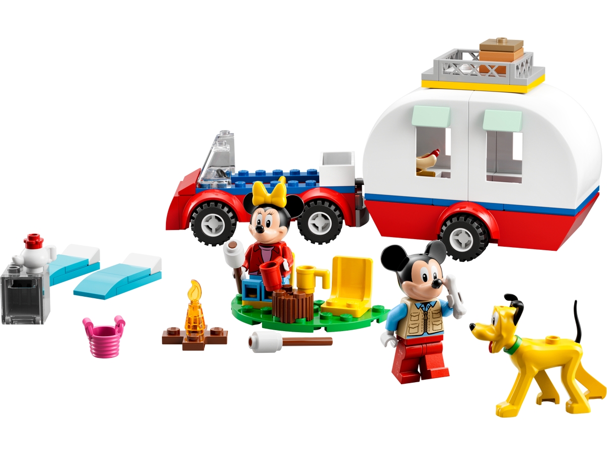 lego 10777 mickey mouse et minnie mouse font du camping