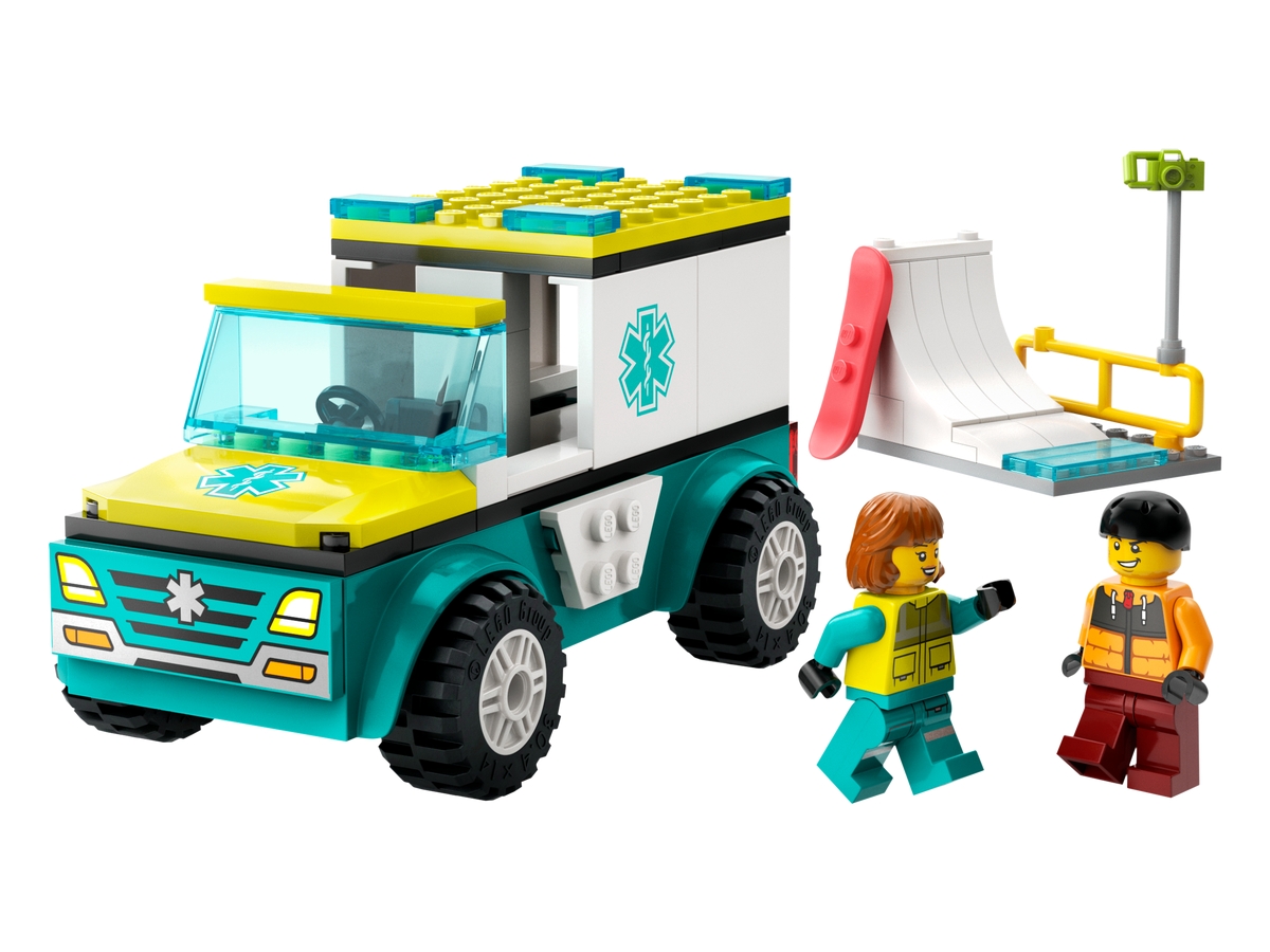 emergency ambulance and snowboarder 60403