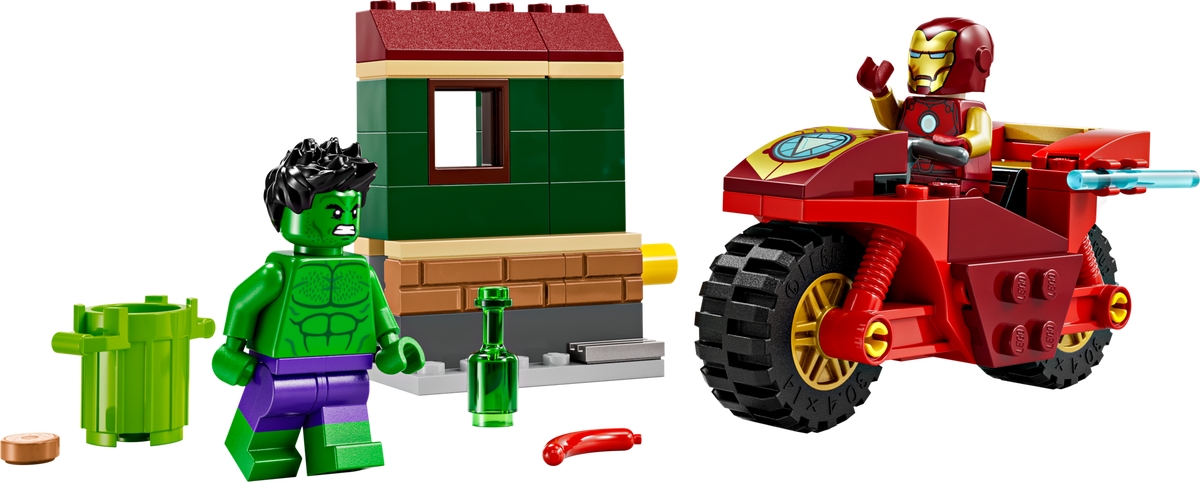 iron man with bike and the hulk 76287